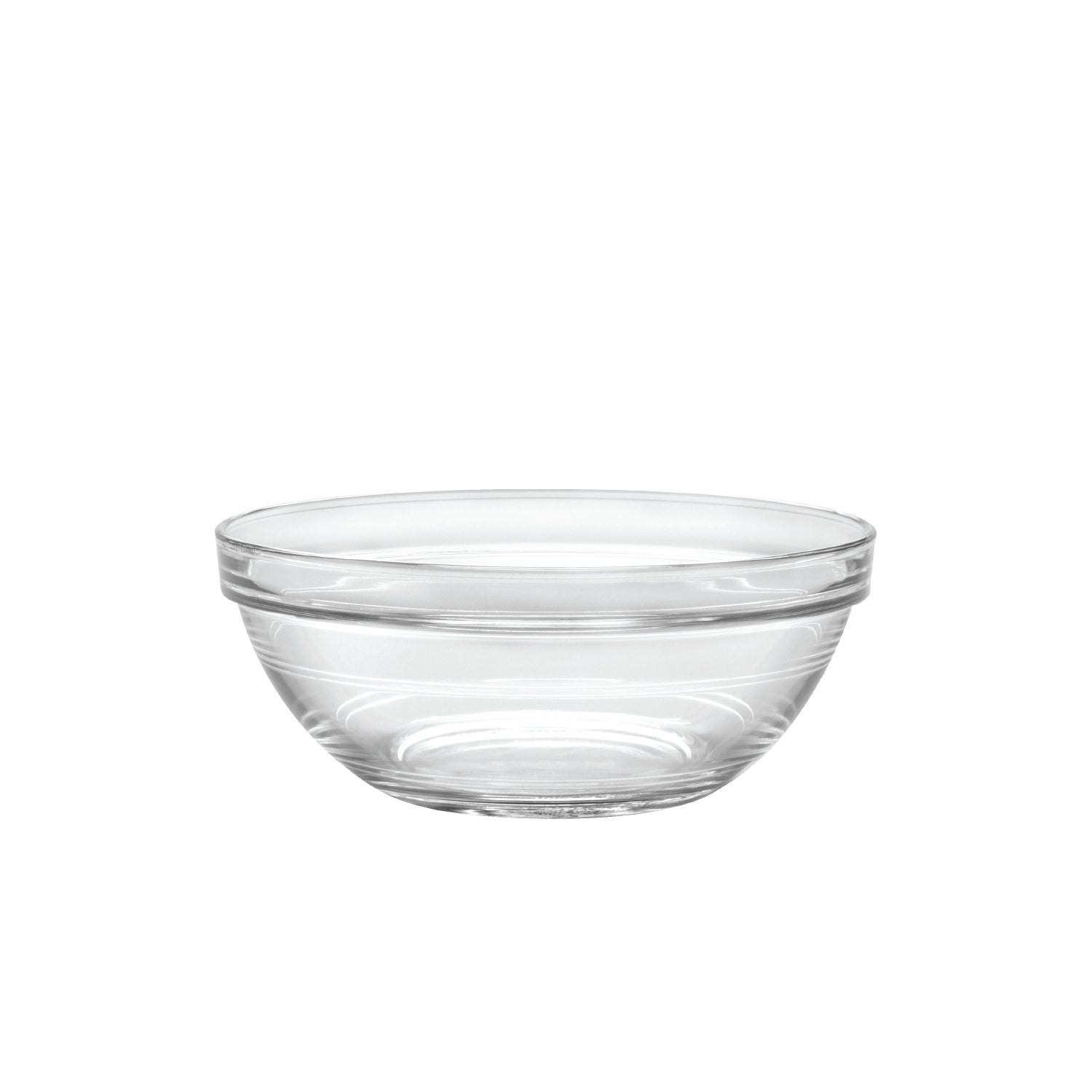 Set of 4 Stackable 3.5-inch Serving/Mixing Prep Clear Glass Bowls.